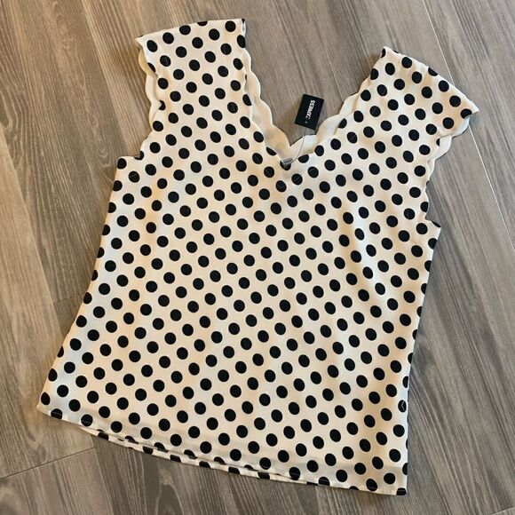 NWT Express Polk dot top size XS - Picture 1 of 7
